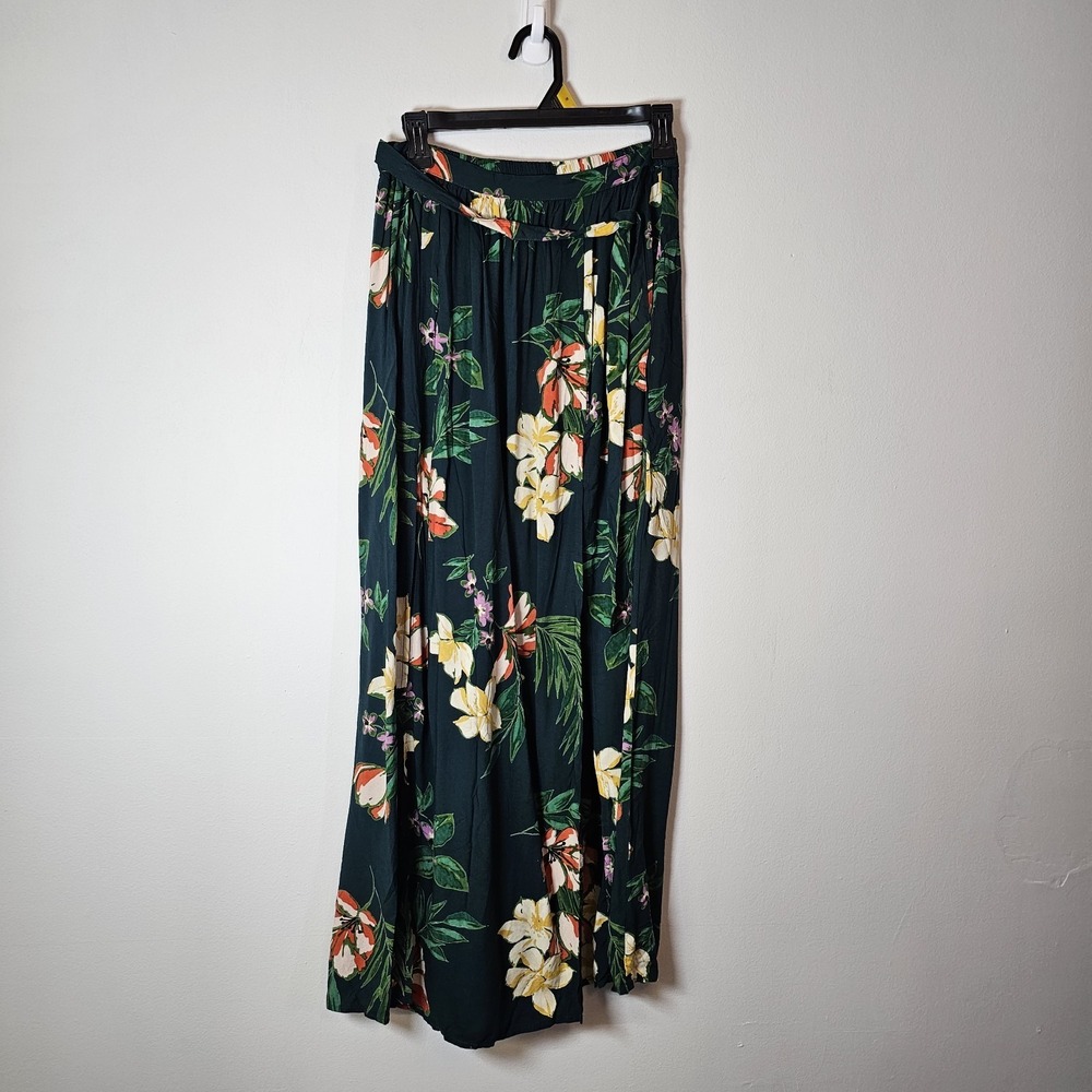 Anthropologie Patrons Of Peace Floral S Flowy Maxi Skirt Green Resort Bloomcore